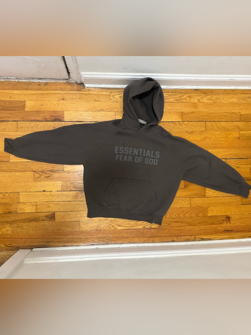 Fear of God Essentials Off Black Hoodie